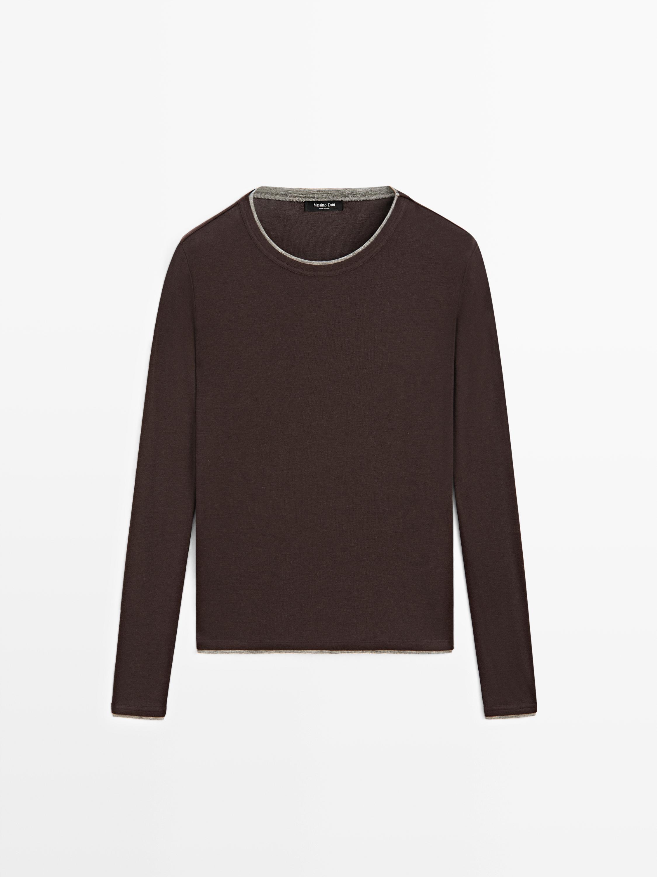 T-shirt manches longues effet double